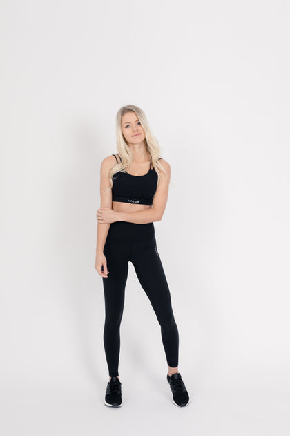 Black  V-Lux Sports Bra – Valor Fitness Wear